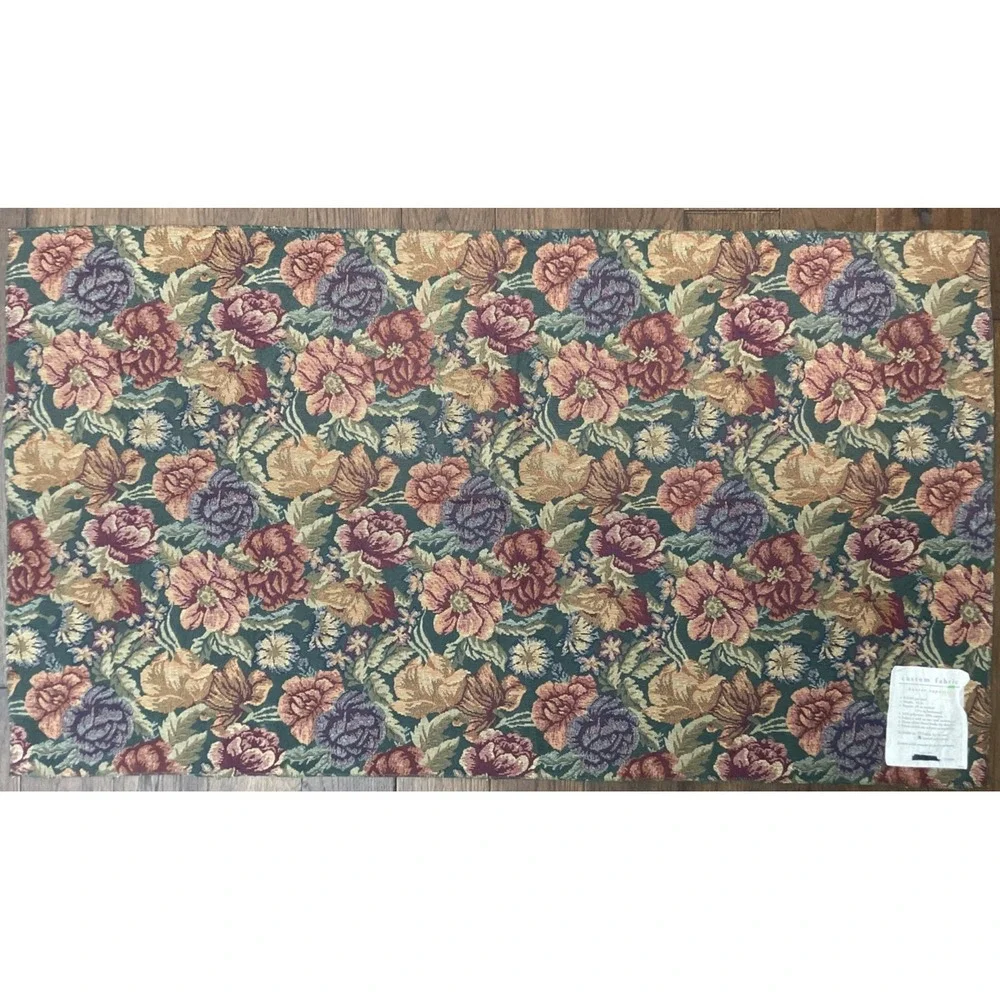 Vintage Tapestry Fabric Floral Upholstery Hunter Tapestry‎ 54